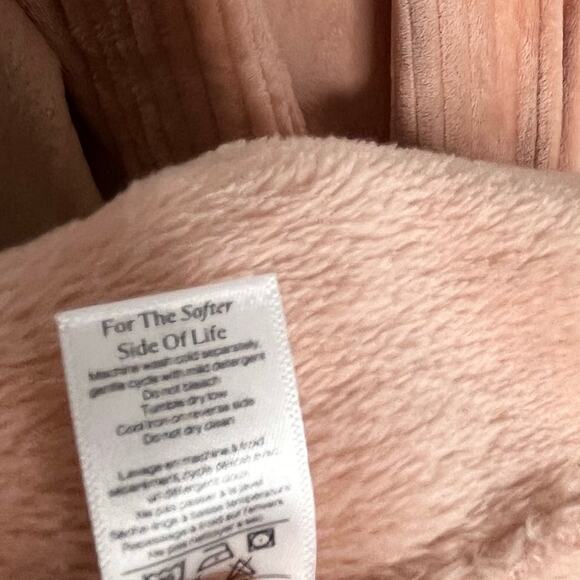 Eberjay Chalet Plush Robe Womens Small Peach Pink Cozy Loungewear Sleep Soft - Picture 9 of 10